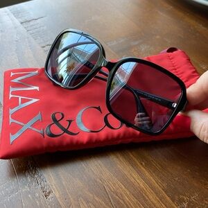 MAX & Co. Black Square Sunglasses with Case